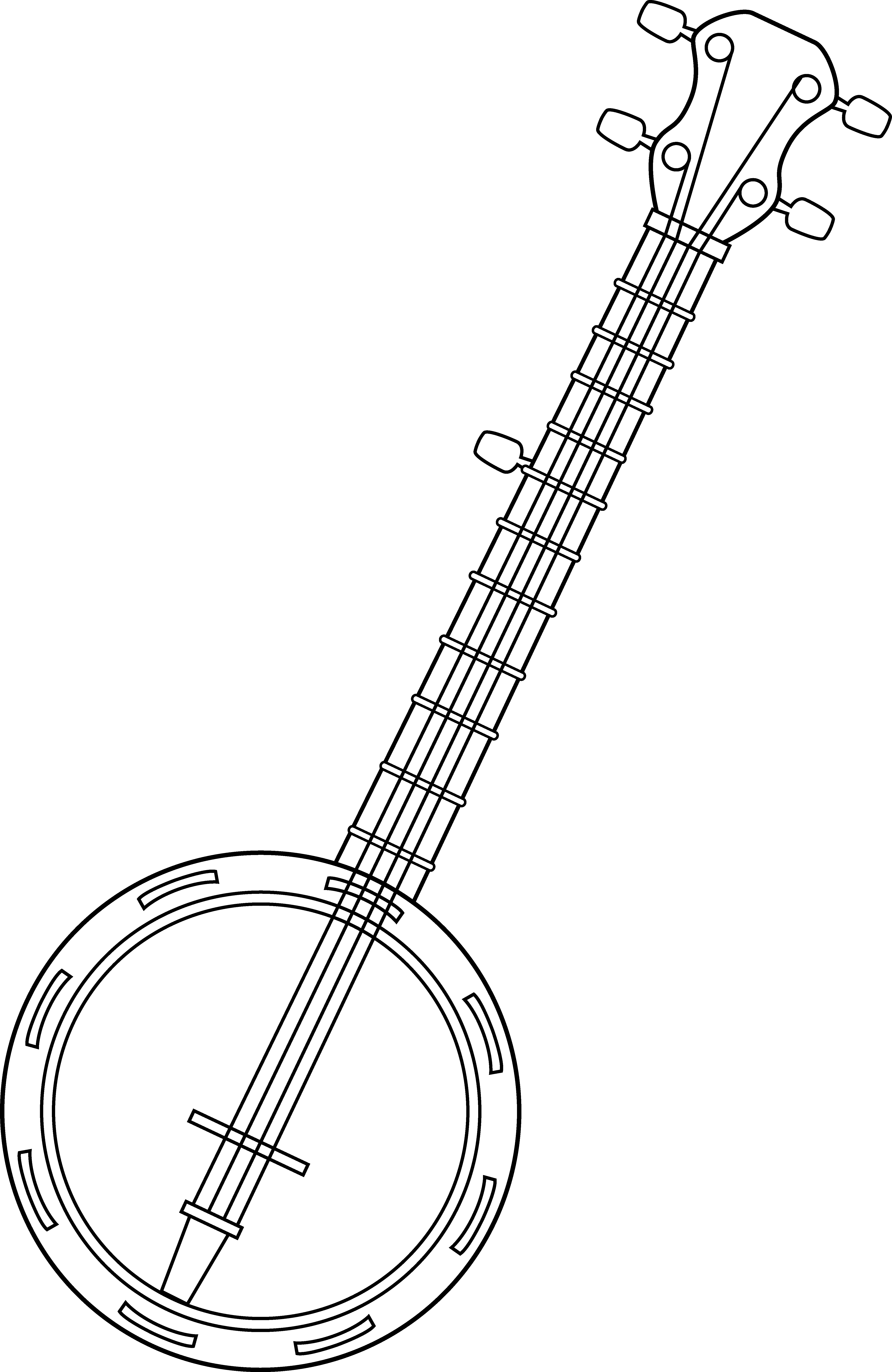 Banjo Line Art Illustration