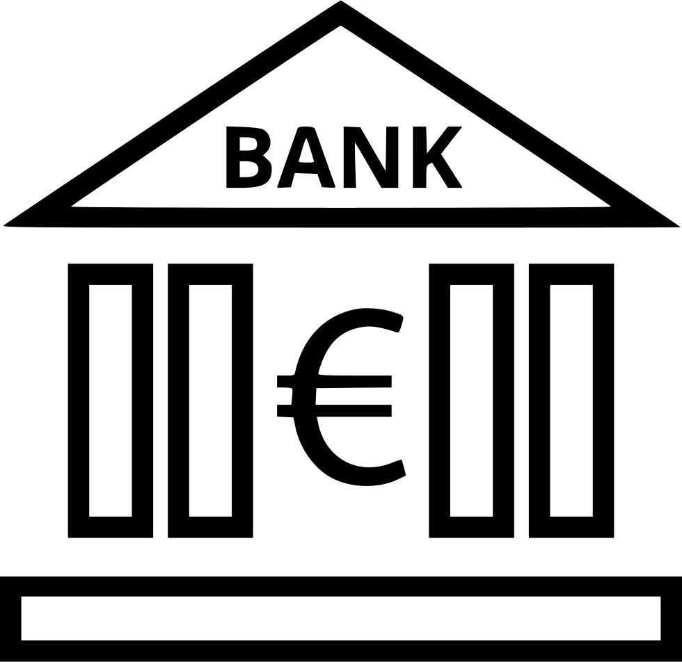 Bank Icon Euro Symbol