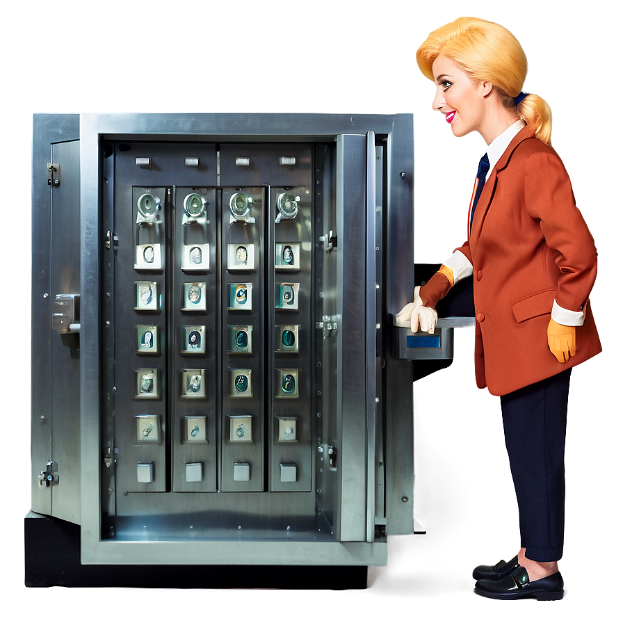 Bank Vault With Cashier Png Gng54