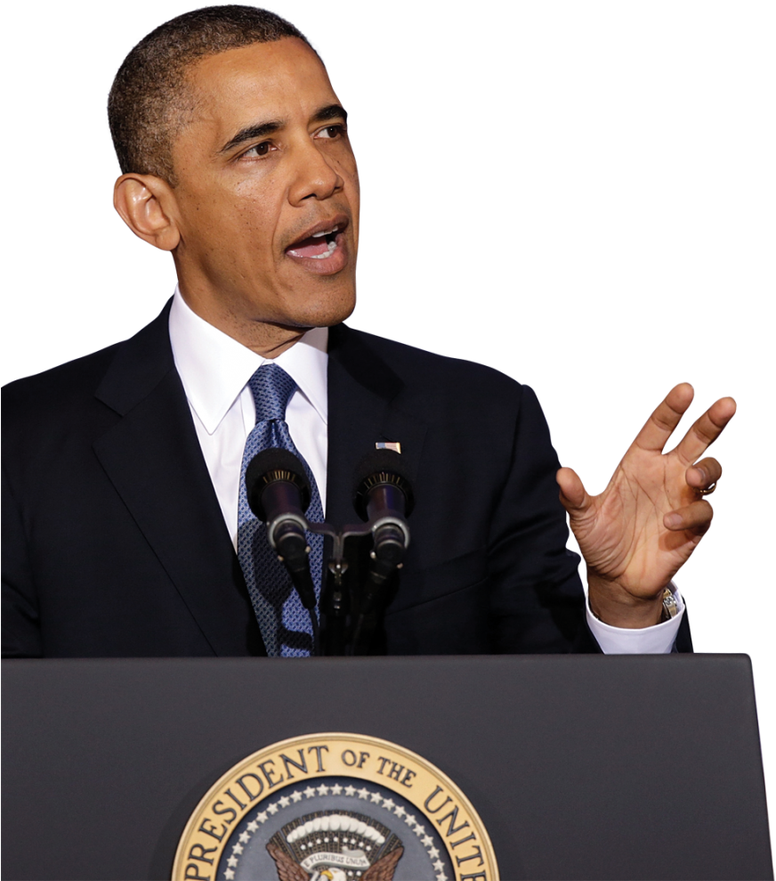 Barack Obama Speakingat Podium