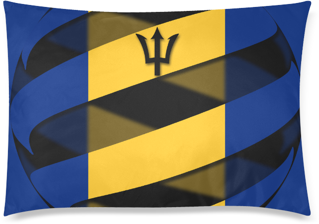 Barbados Flag Pillow Design