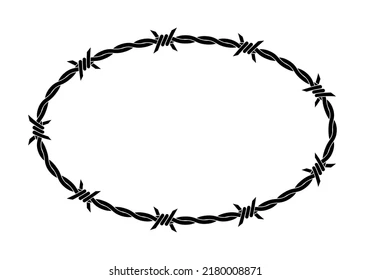 Barbed Wire Frame Vector