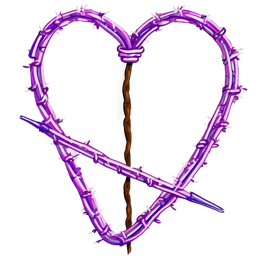 Barbed Wire Heart Png 05252024