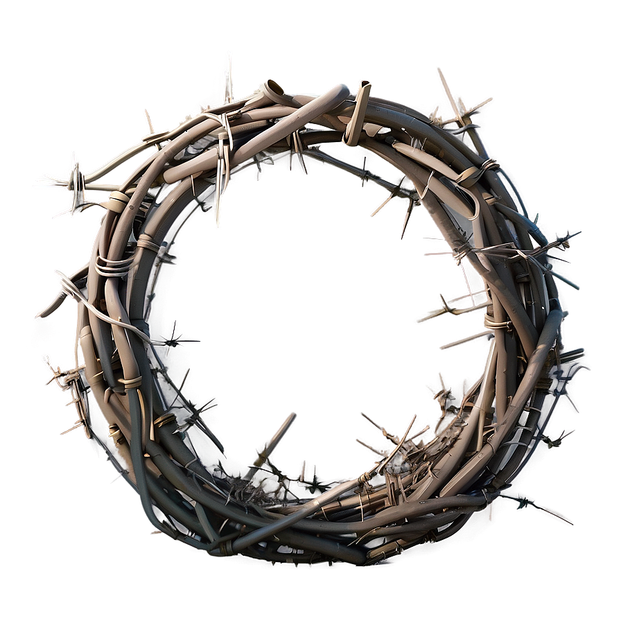 Barbwire Wreath Png 05252024