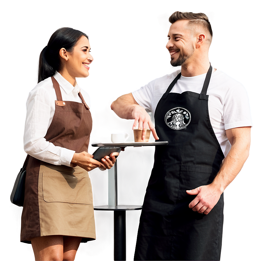 Barista And Customer Interaction Png Yjl