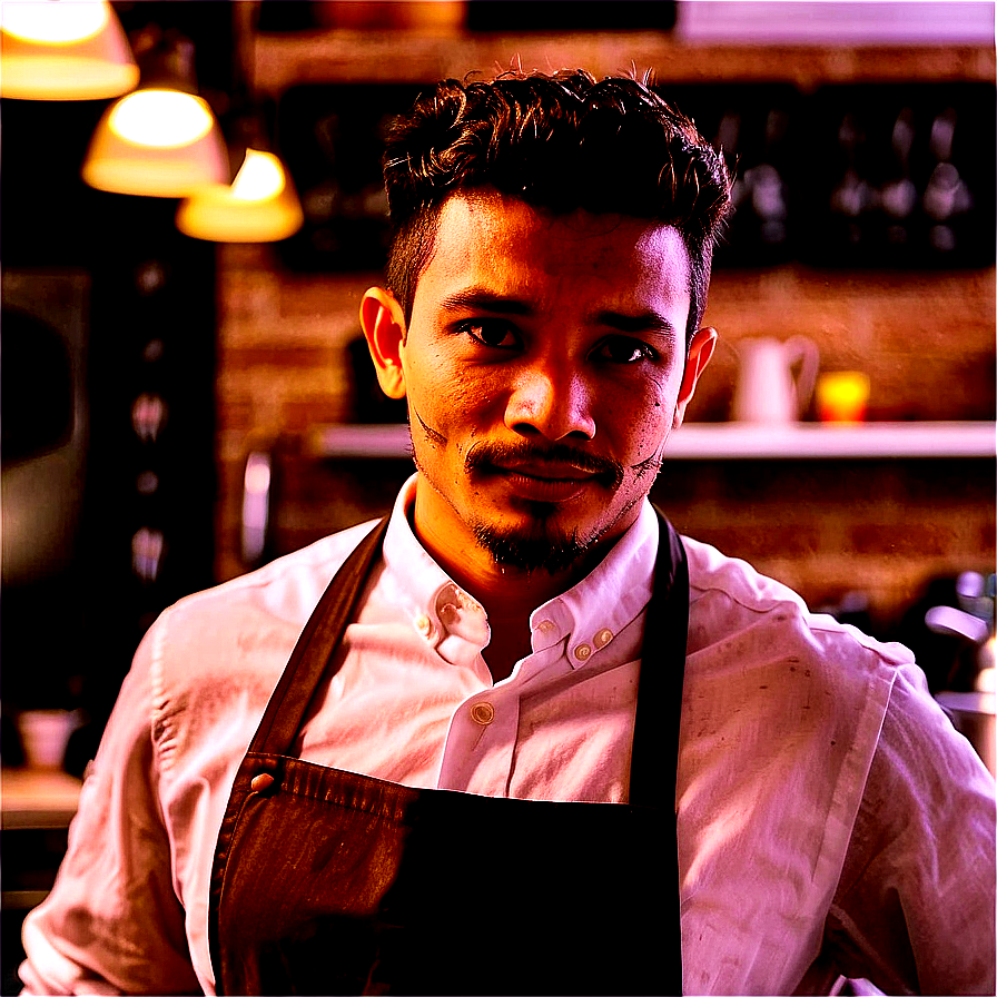 Barista In Coffee Shop Png 06272024