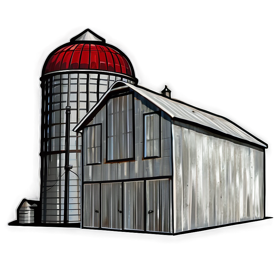 Barn And Silo Combo Png Uvr73