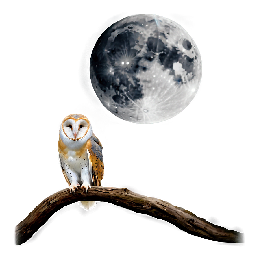 Barn Owl And Moon Png 06252024