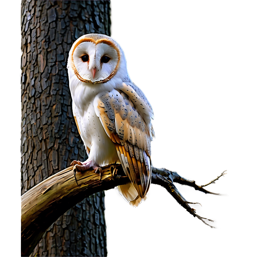 Barn Owl In Tree Png Gdh