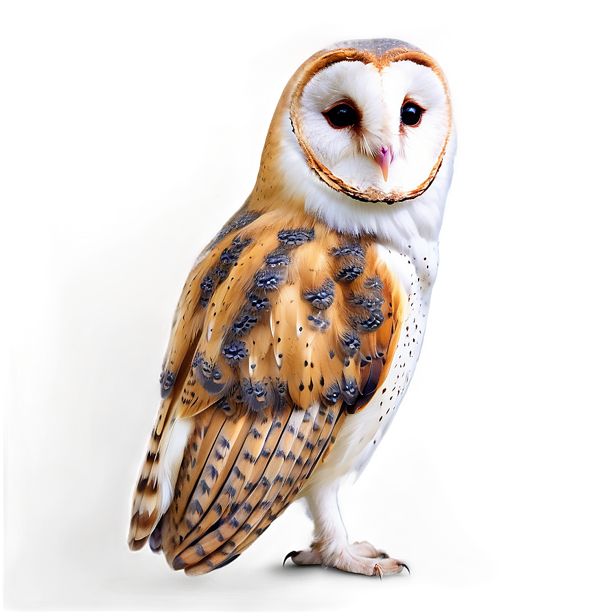 Barn Owl Tilted Head Png 93