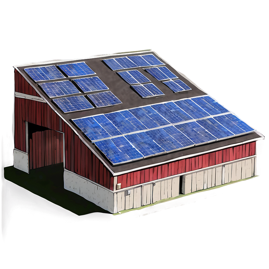 Barn With Solar Panels Png 06122024