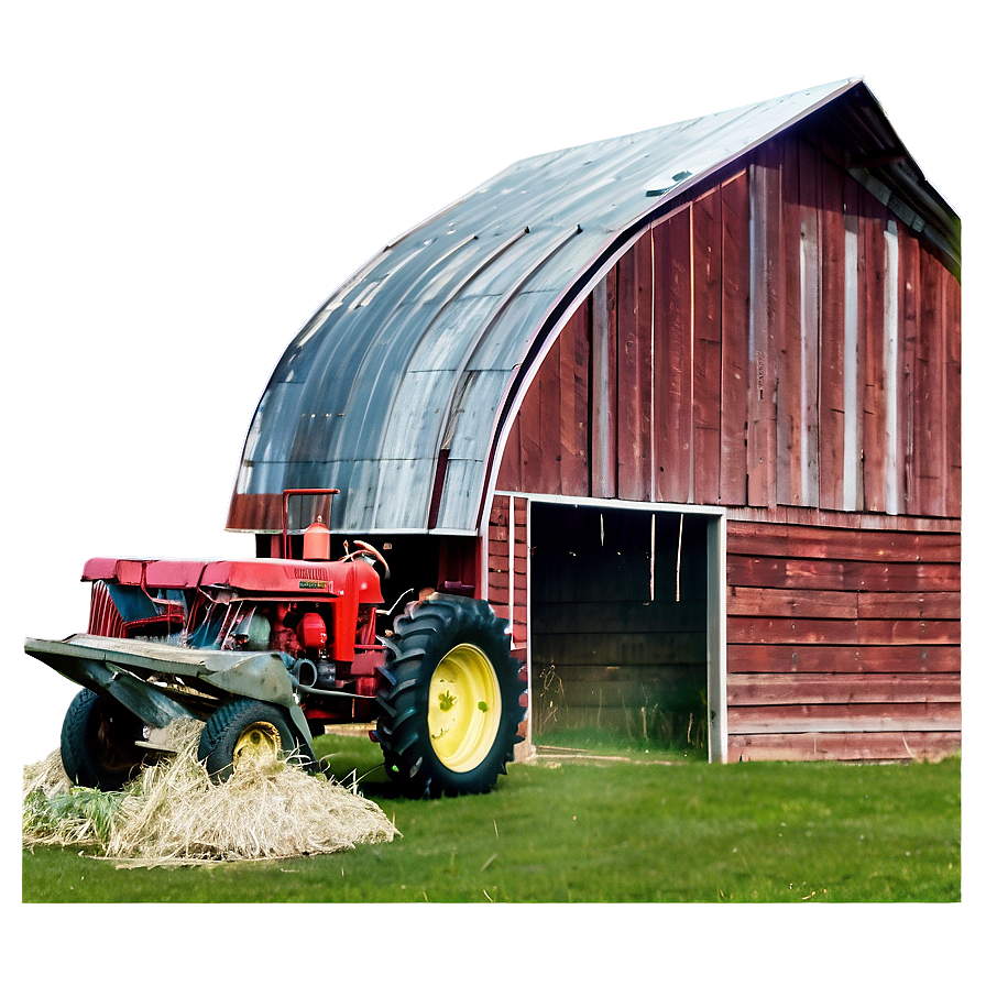 Barn With Tractor Png Kig34