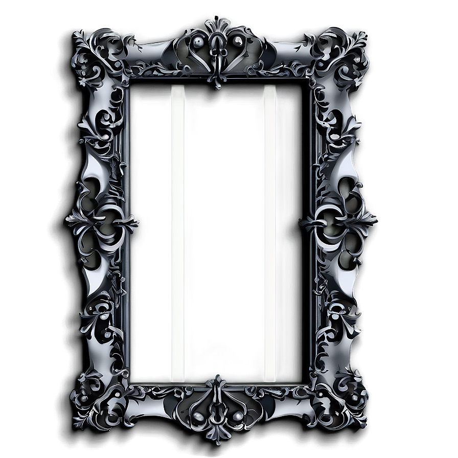 Baroque Black Frame Png 05252024
