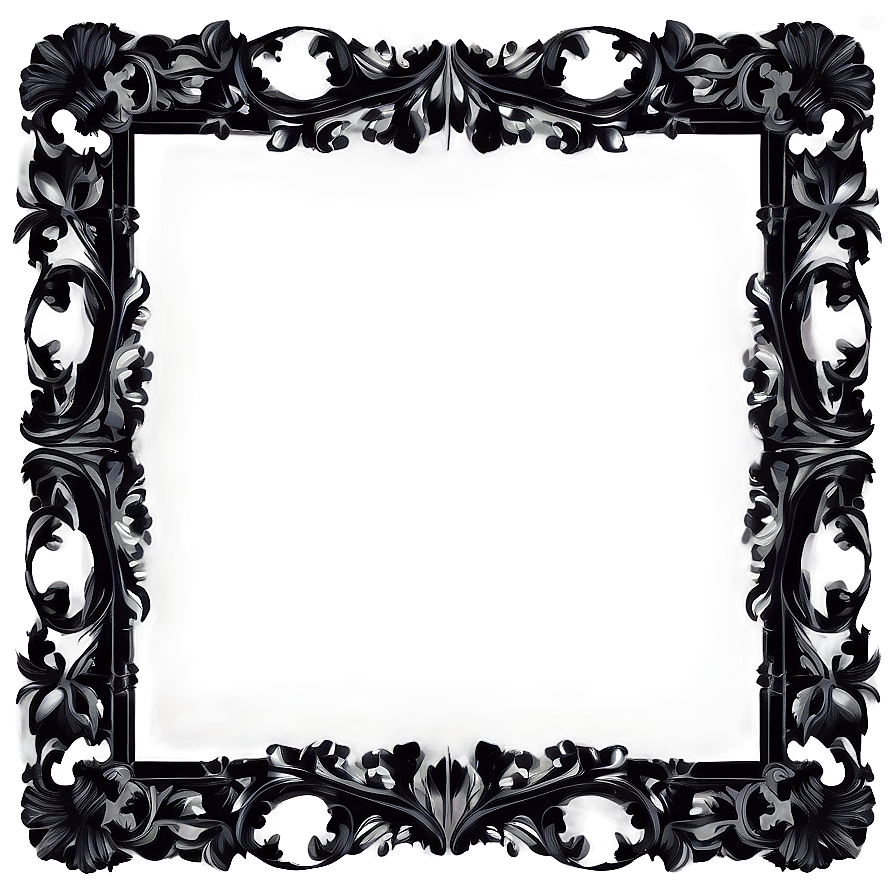 Baroque Black Frame Png Dad21