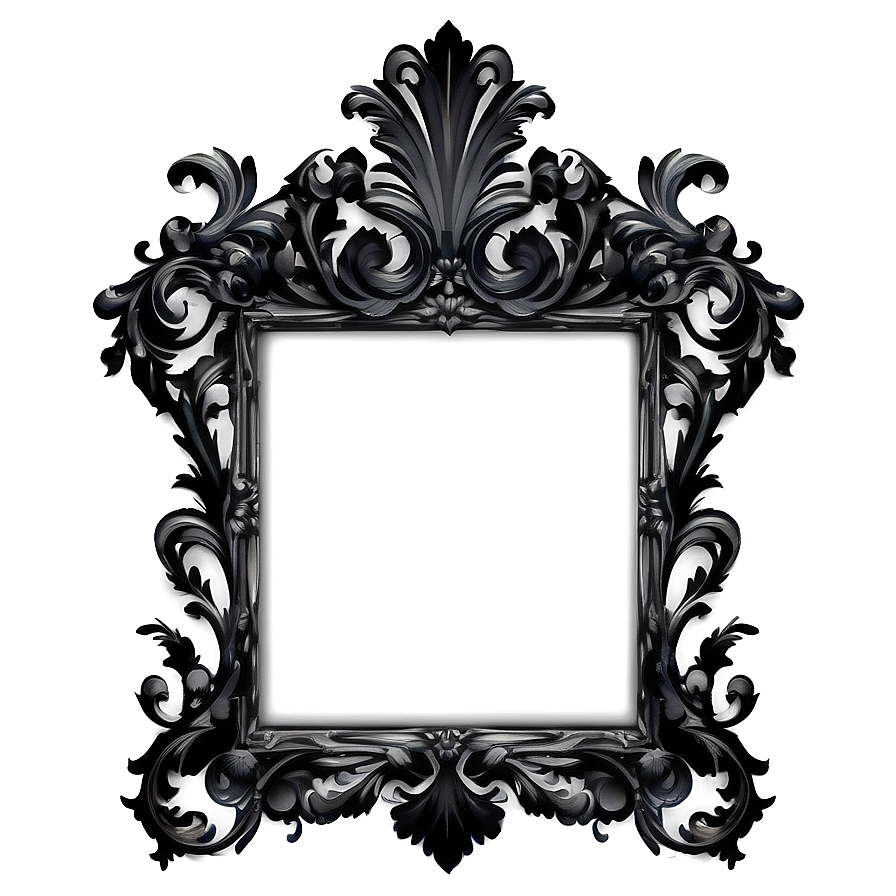 Baroque Black Frame Png Kil