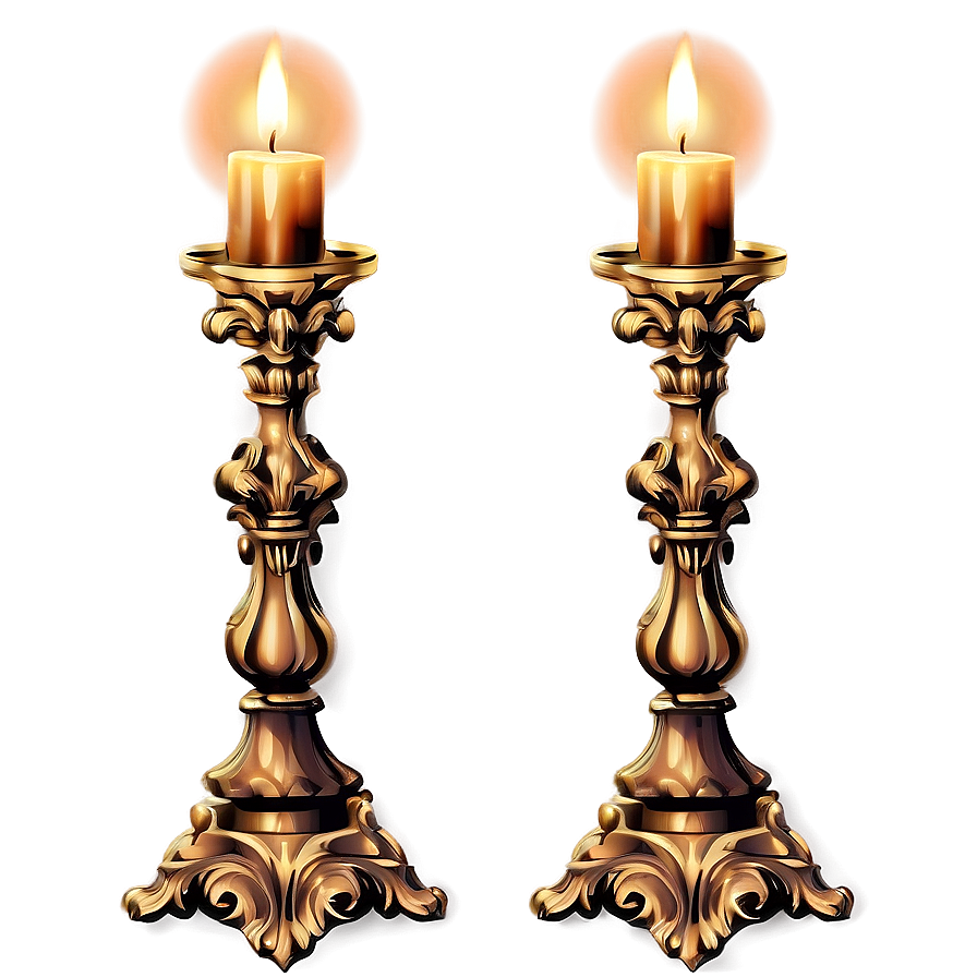 Baroque Candlestick Illustration Png Tyl31