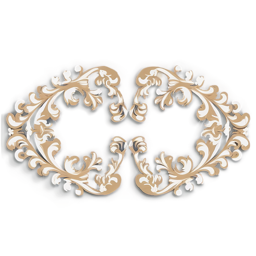 Baroque Flourish Ornament Png Ova