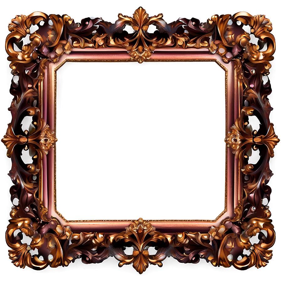 Baroque Frame Design Png 06262024