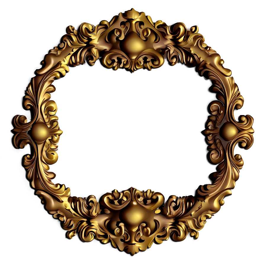 Baroque Gold Ornament Png Cmq66