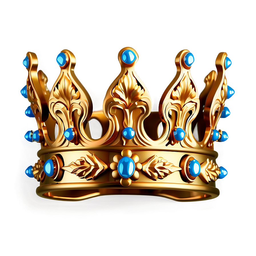 Baroque Golden Crown Png 06282024