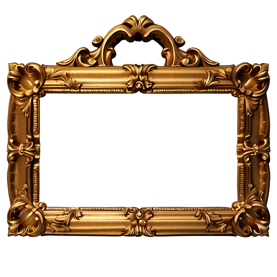 Baroque Golden Frame Png 05252024