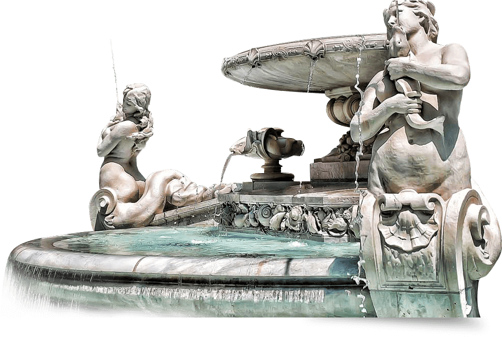 Baroque Style Sculptural Fountain