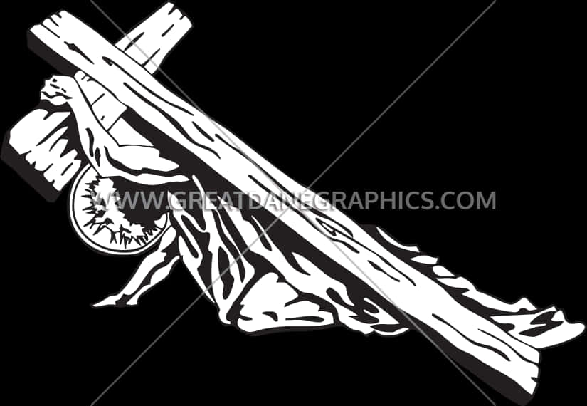 Baseball Bat Cross Graphic