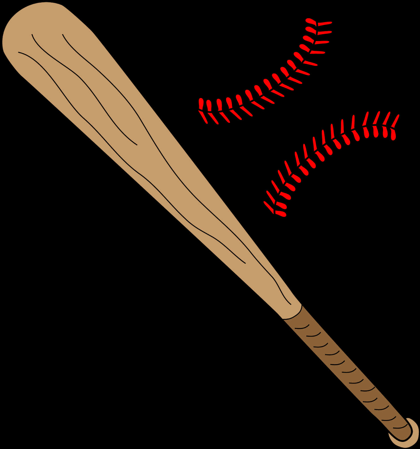 Baseball Batand Ball Stitches