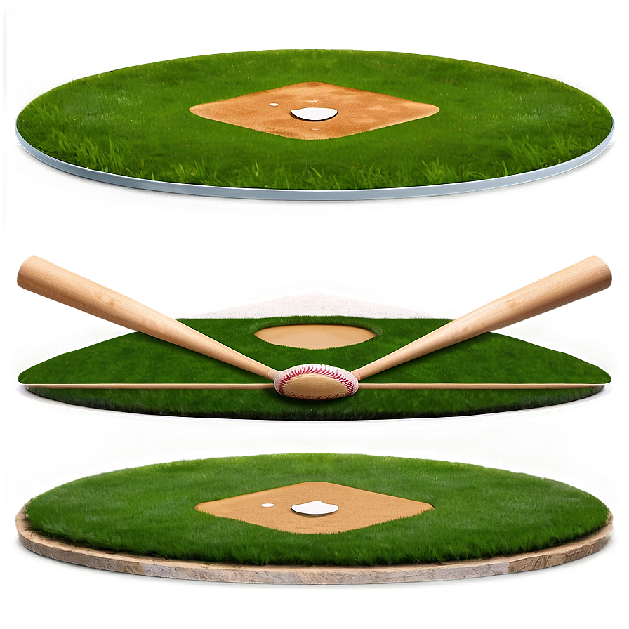 Baseball Diamond With Detailed Grass Texture Png Mtj26