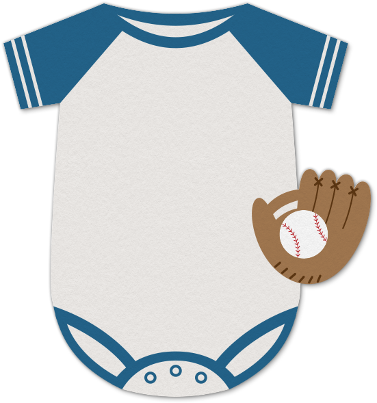 Baseball Onesie Invitation Template