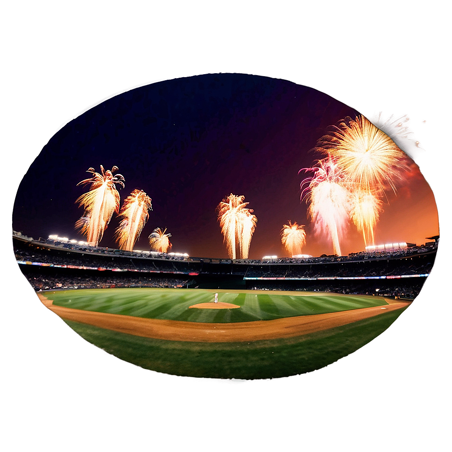 Baseball Stadium Fireworks Display Png Qse