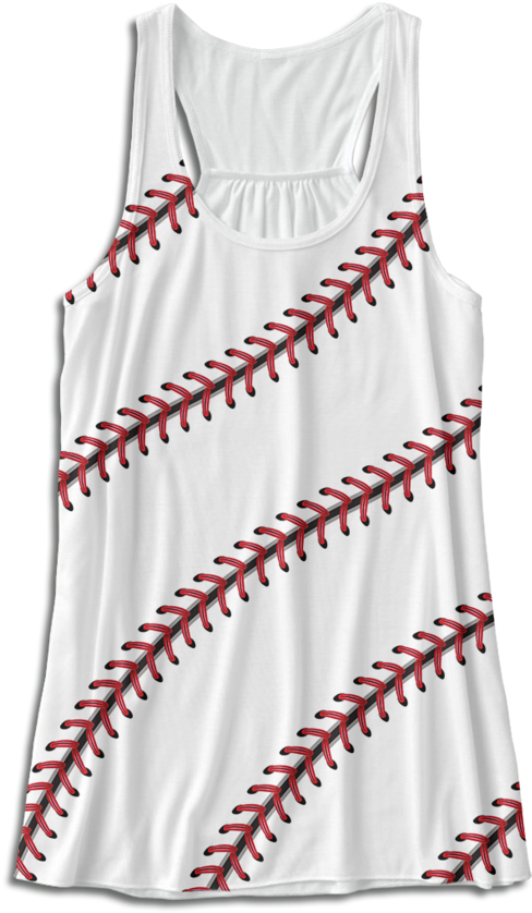 Baseball Stitch Pattern Tank Top