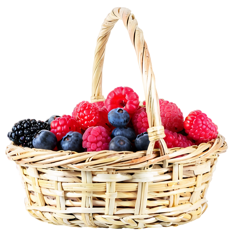 Basket Of Berries Png Gbn