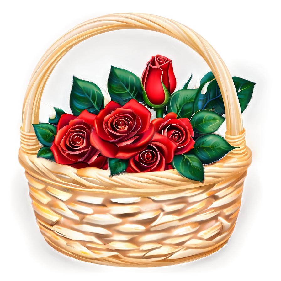 Basket Of Roses Png Lds95