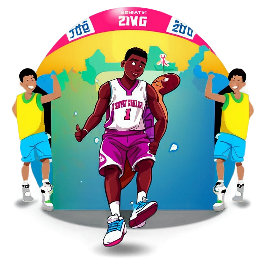 Basketball Cartoon Celebration Png 83