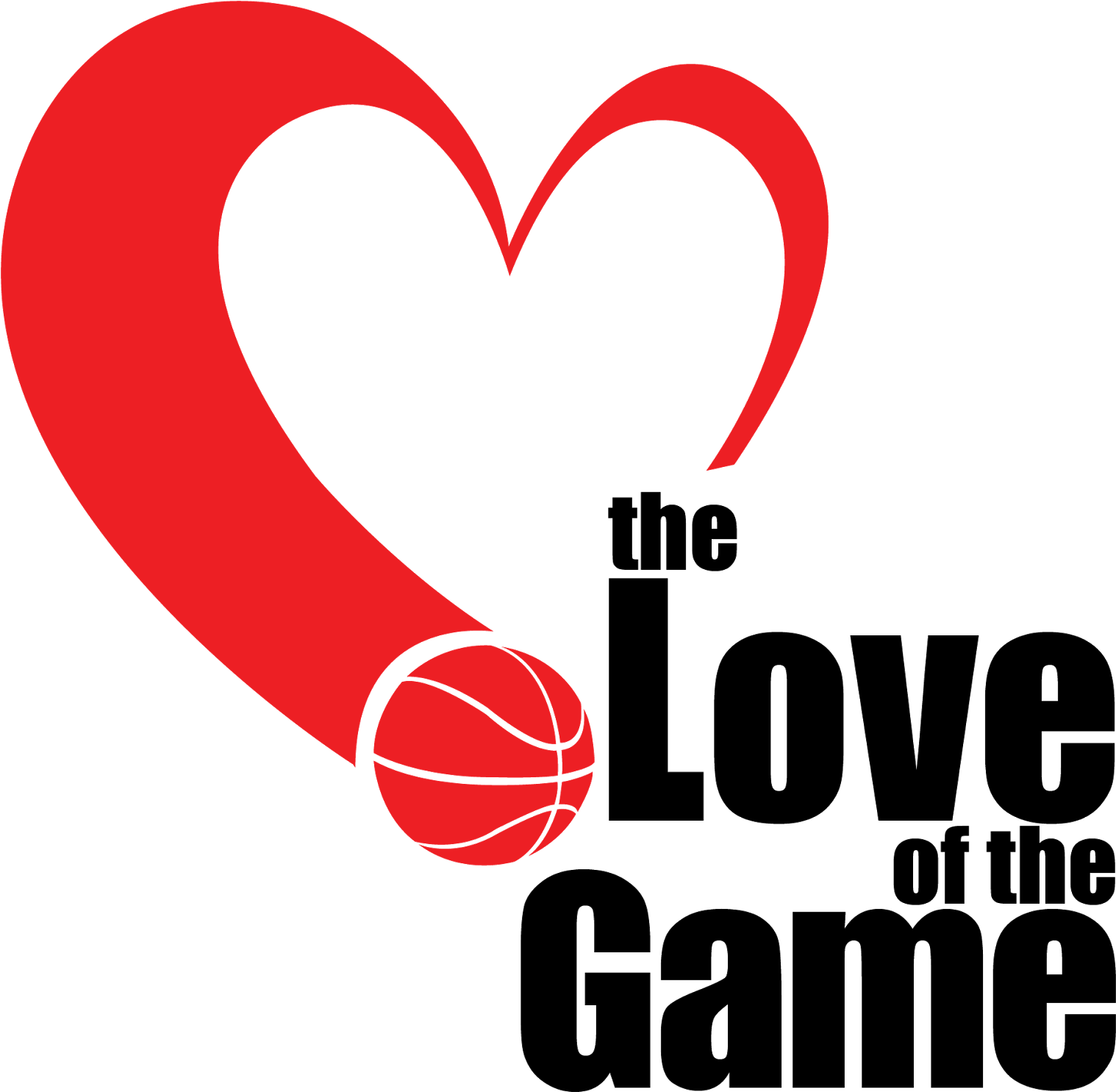 Basketball Heart Love Game Logo