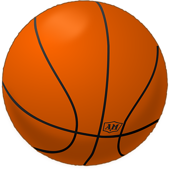 Basketball Iconic Orange Black Background