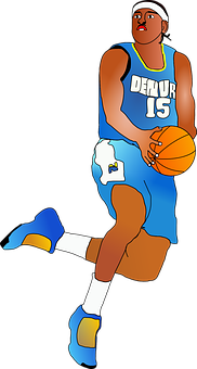 Basketball_ Player_ In_ Blue_ Uniform