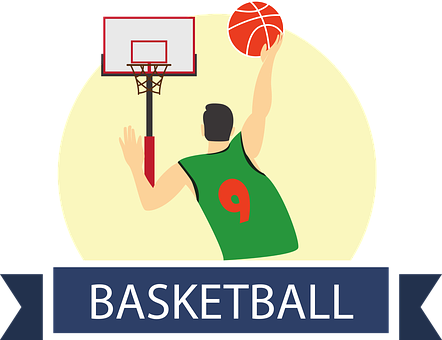 Basketball Player Shooting Graphic
