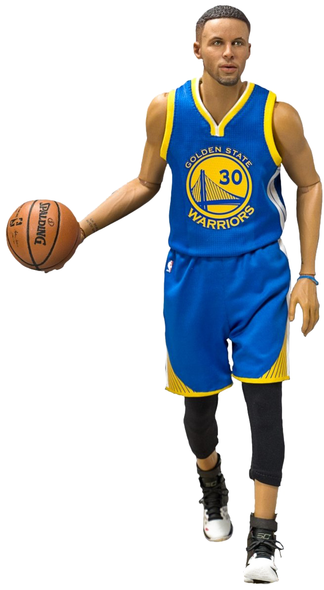 Basketball Playerin Blueand Gold Uniform