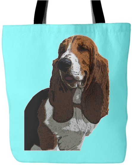 Basset Hound Illustration Tote Bag