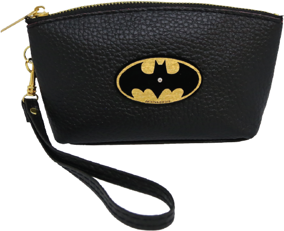 Batman Logo Black Wristlet Pouch