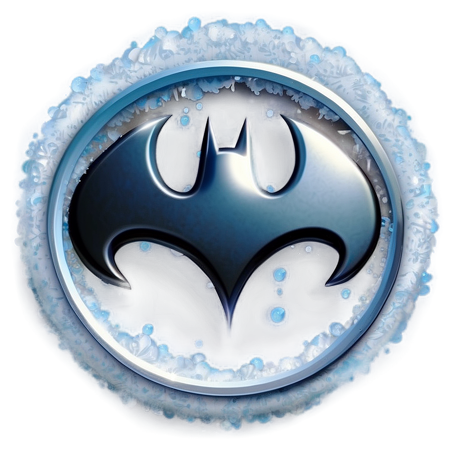 Batman Logo With Snow Effect Png 05042024