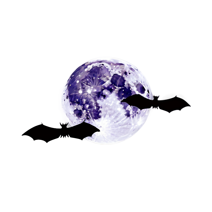 Bats And Full Moon Png Spu