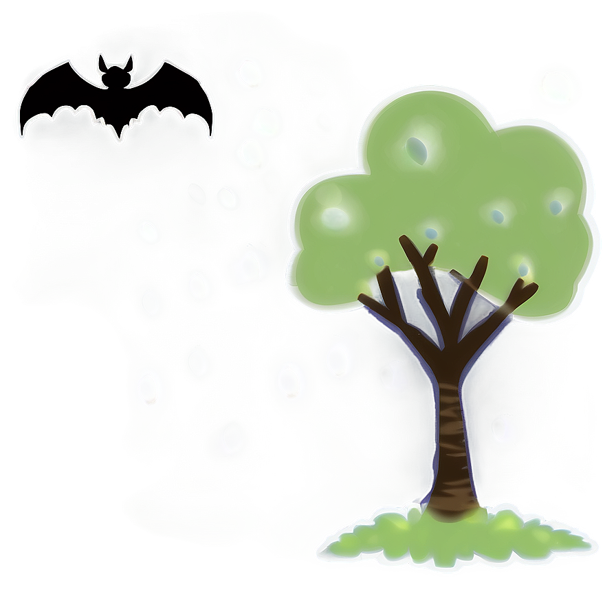 Bats Over Spooky Tree Png 63