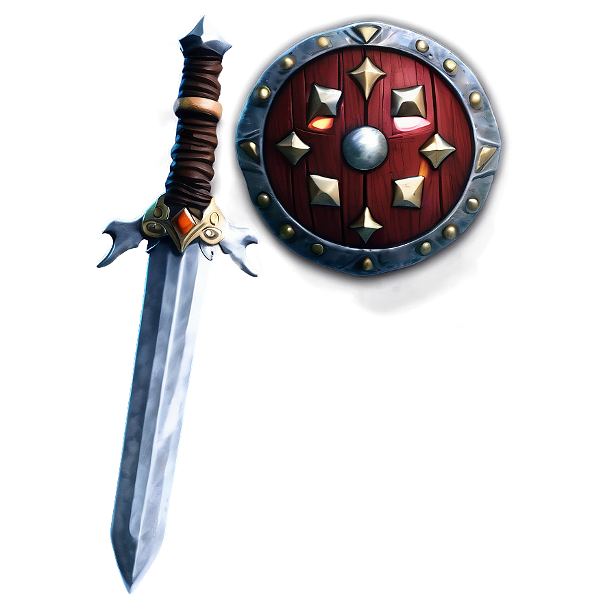 Battle Sword And Shield Set Png 06252024