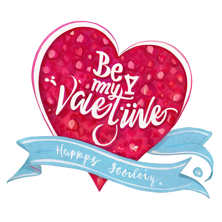 Be My Valentine Calligraphy Png 45