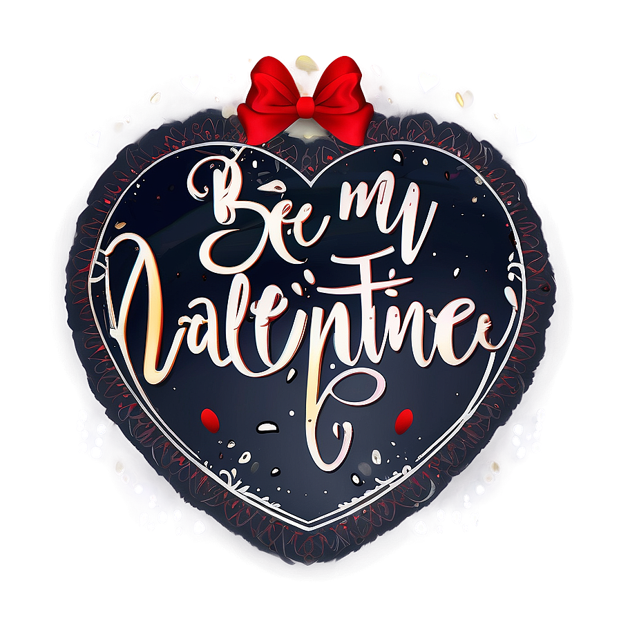 Be My Valentine Calligraphy Png 52