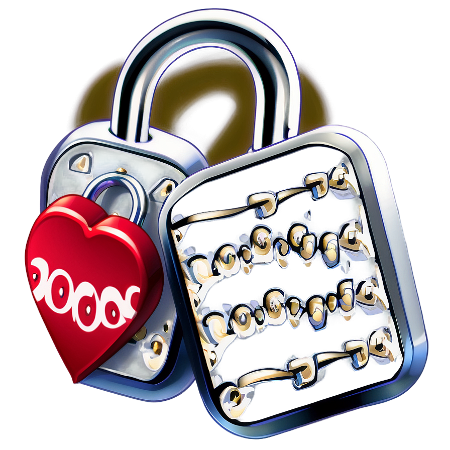 Be My Valentine Love Lock Png 06282024