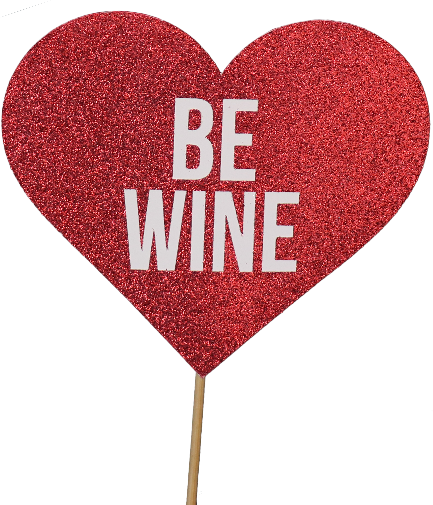 Be Wine Glitter Heart Sign